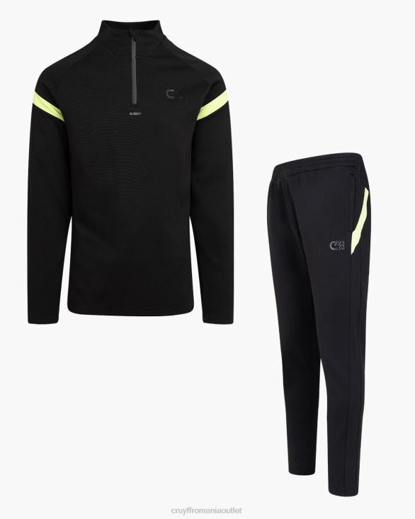 ro Cruyff costum de colț negru/verde ZBZ0409 bărbați costume
