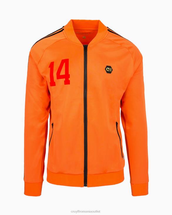 ro Cruyff top de pistă la Cupa Mondială 1974 portocale ZBZ0868 bărbați sacou