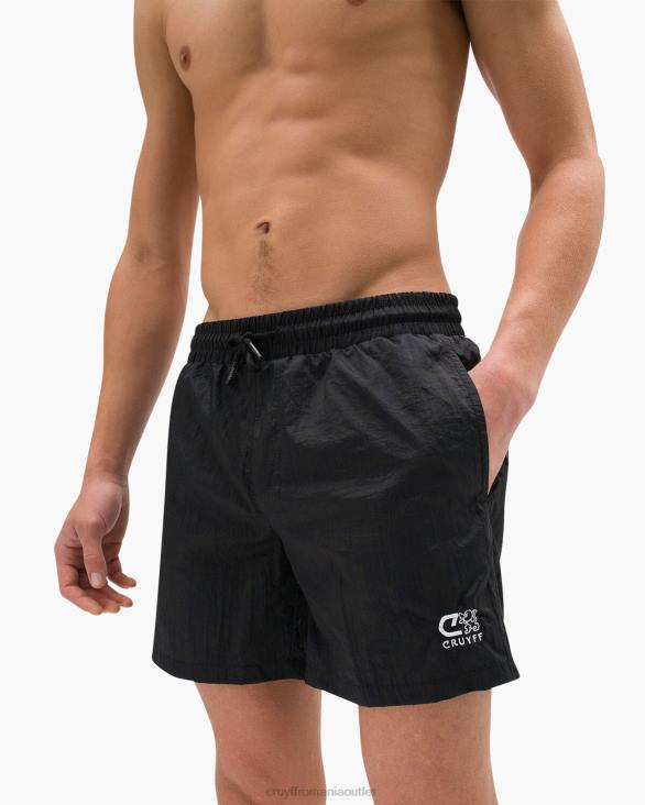 ro Cruyff Short de baie ramir-95% poliester 5% elastan negru ZBZ0896 bărbați pantaloni scurti