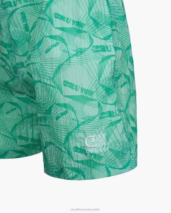 ro Cruyff Short de baie ramir-95% poliester 5% elastan verde ZBZ0894 bărbați pantaloni scurti