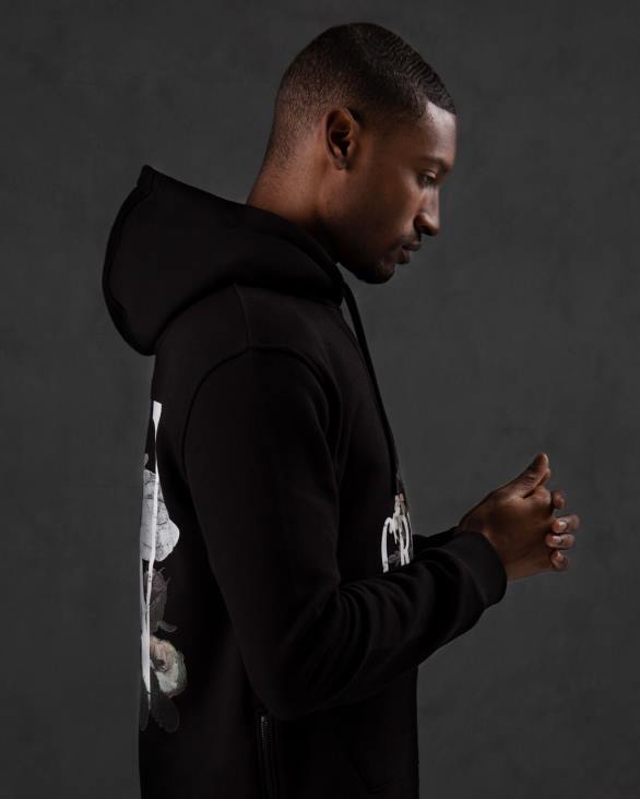 ro Cruyff hanoracul mauro negru ZBZ0658 bărbați hanorac cu gluga