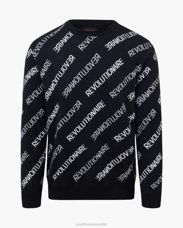 ro Cruyff jumper revolucion negru ZBZ0553 bărbați pulover