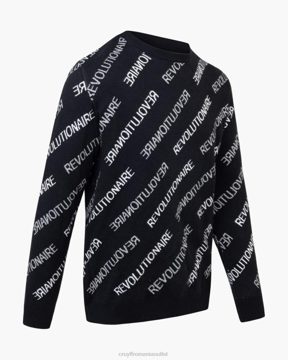 ro Cruyff jumper revolucion negru ZBZ0553 bărbați pulover