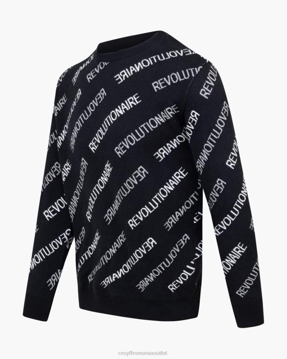 ro Cruyff jumper revolucion negru ZBZ0553 bărbați pulover