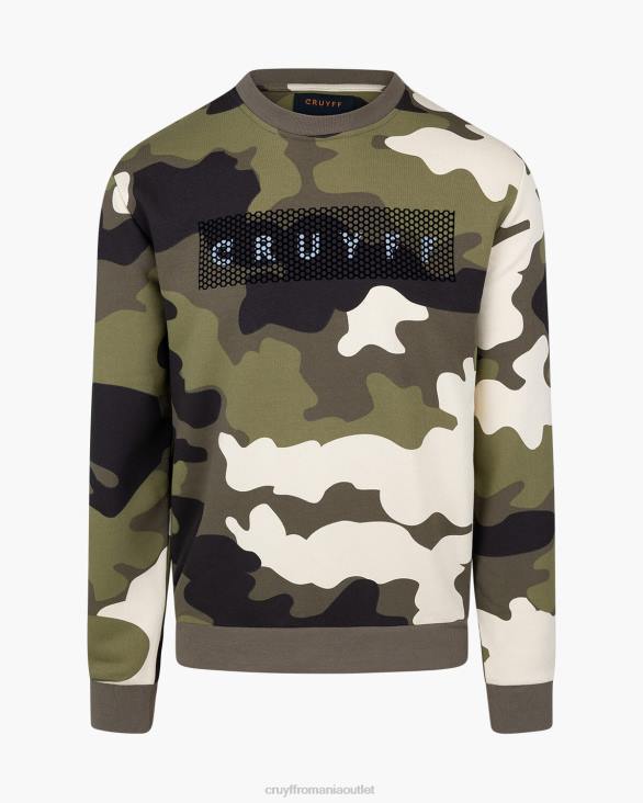 ro Cruyff pulover camo verde armată ZBZ0555 bărbați pulover