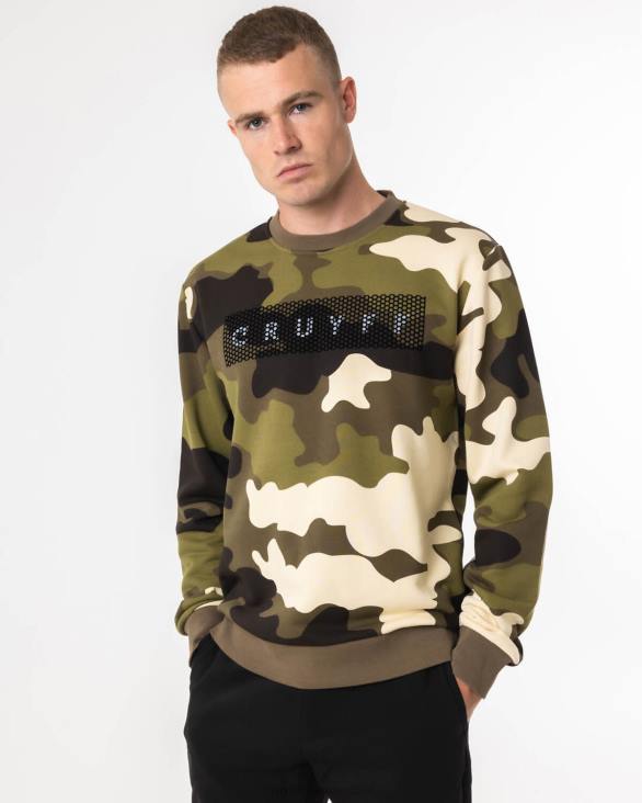 ro Cruyff pulover camo verde armată ZBZ0555 bărbați pulover