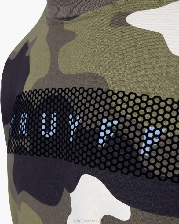 ro Cruyff pulover camo verde armată ZBZ0555 bărbați pulover
