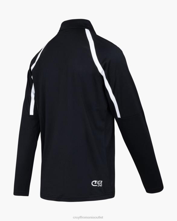 ro Cruyff tech turn jumătate fermoar alb negru ZBZ0661 bărbați hanorac cu gluga