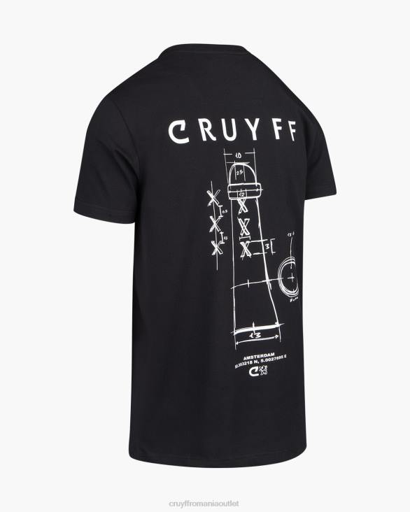 ro Cruyff City pack tee ams negru ZBZ0642 bărbați tricou