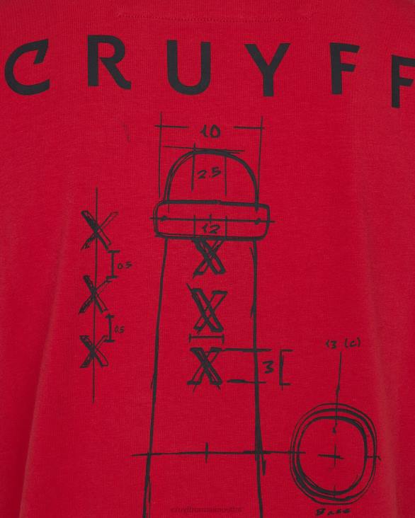 ro Cruyff City pack tee ams roșu ZBZ0641 bărbați tricou