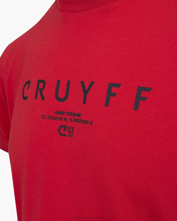 ro Cruyff City pack tee ams roșu ZBZ0641 bărbați tricou