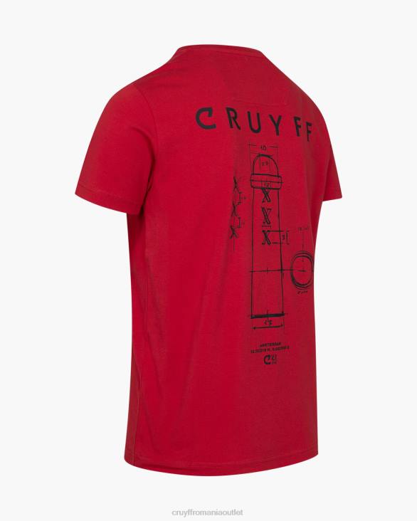 ro Cruyff City pack tee ams roșu ZBZ0641 bărbați tricou