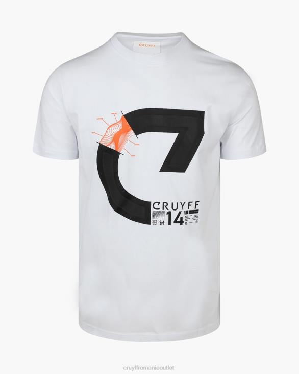 ro Cruyff alan ss tee alb ZBZ0122 bărbați tricou