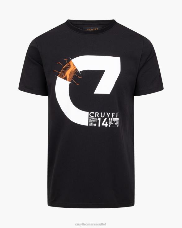 ro Cruyff alan ss tee negru ZBZ0177 bărbați tricou