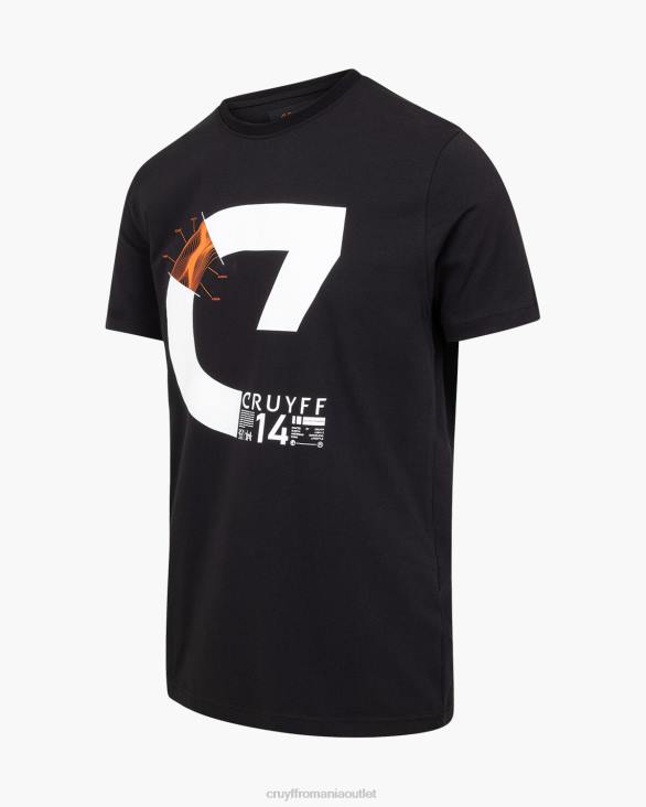 ro Cruyff alan ss tee negru ZBZ0177 bărbați tricou