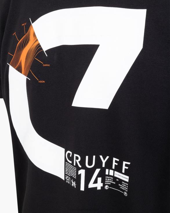 ro Cruyff alan ss tee negru ZBZ0177 bărbați tricou