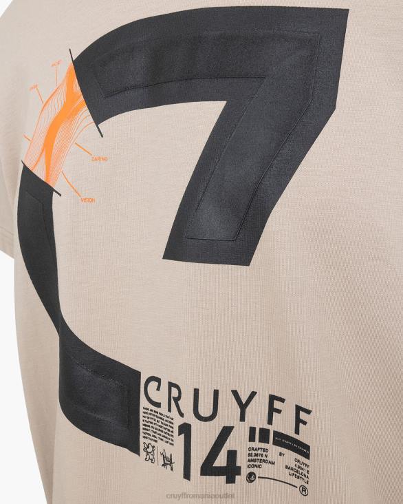 ro Cruyff alan ss tee nisip ZBZ0121 bărbați tricou