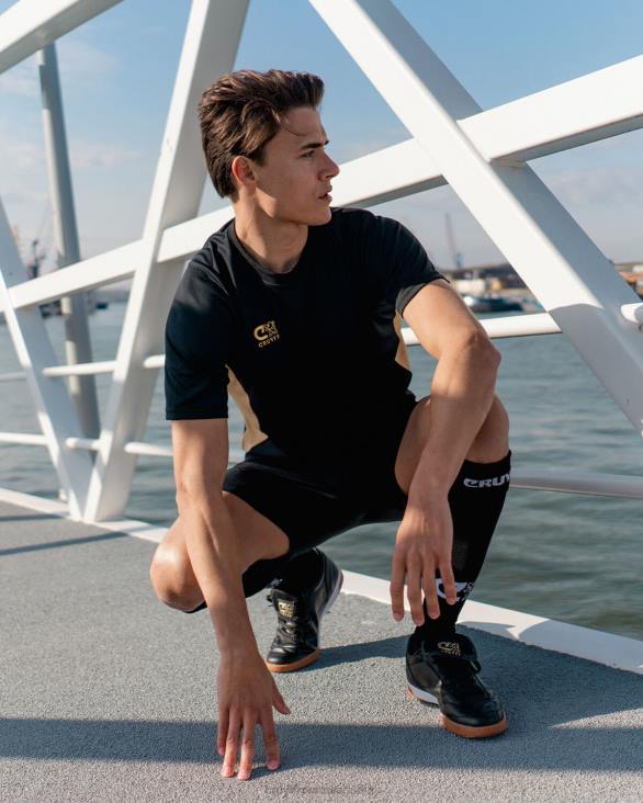 ro Cruyff cămașă tech turn negru/auriu ZBZ0634 bărbați tricou