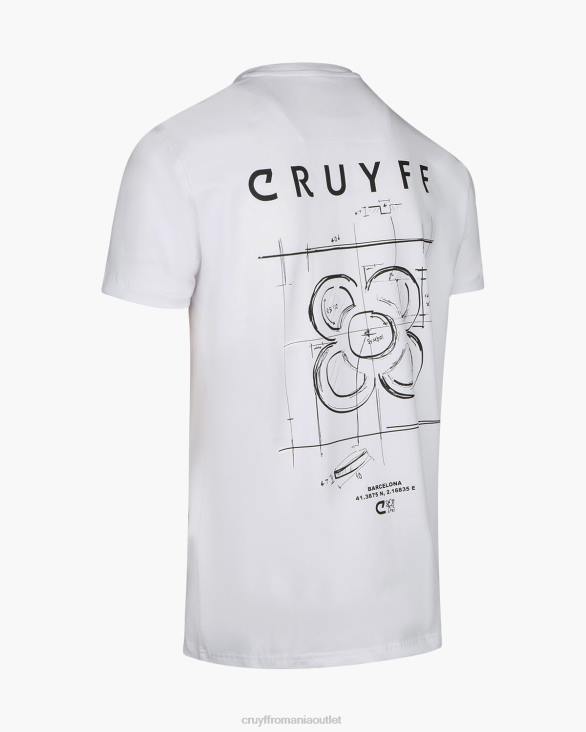 ro Cruyff city ​​pack tee bcn alb ZBZ0645 bărbați tricou