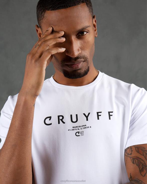 ro Cruyff city ​​pack tee bcn alb ZBZ0645 bărbați tricou
