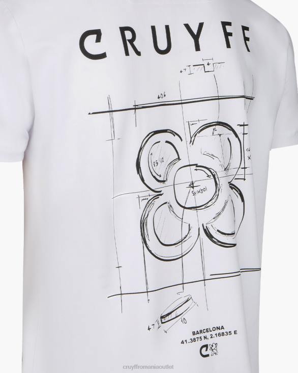 ro Cruyff city ​​pack tee bcn alb ZBZ0645 bărbați tricou