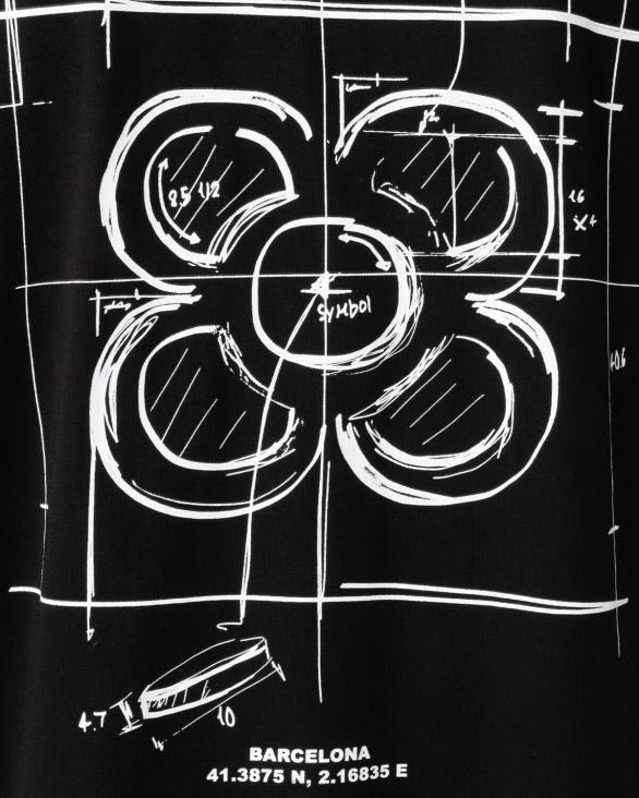 ro Cruyff city ​​pack tee bcn negru ZBZ0644 bărbați tricou