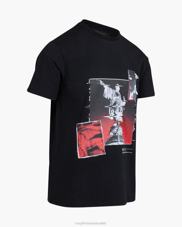 ro Cruyff colombus tee negru ZBZ0254 bărbați tricou