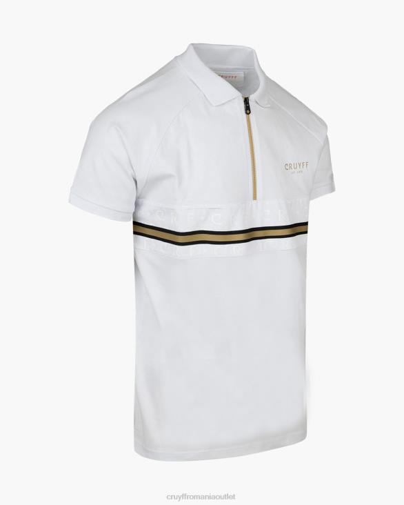 ro Cruyff jake polo aur alb ZBZ024 bărbați tricou