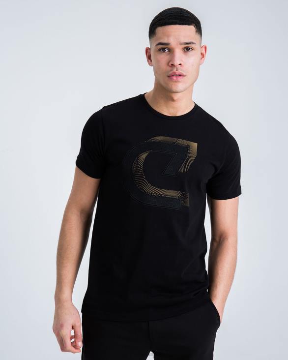 ro Cruyff julien tee negru ZBZ0863 bărbați tricou