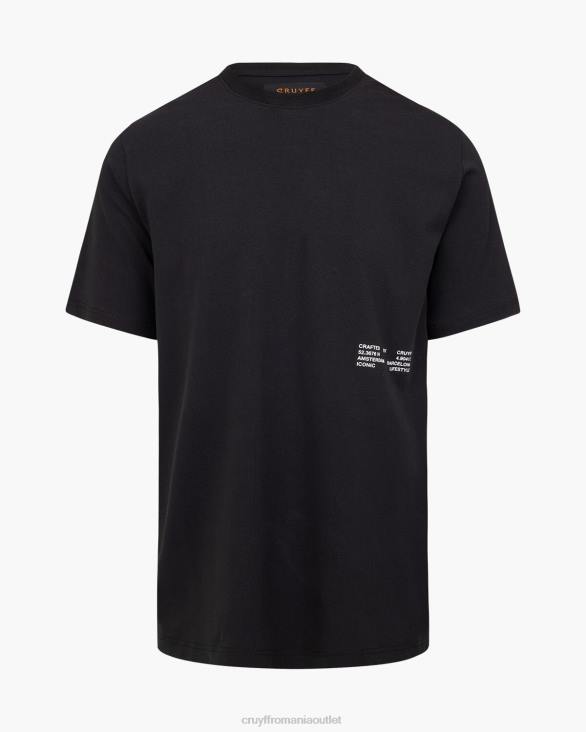 ro Cruyff mica tee negru ZBZ078 bărbați tricou