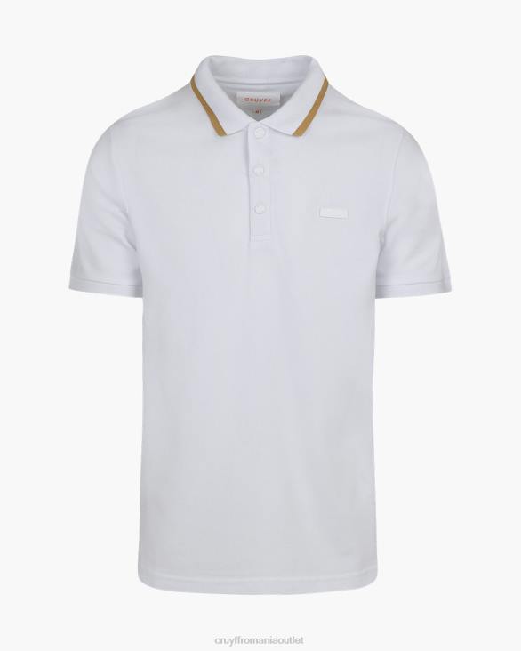 ro Cruyff noah polo alb ZBZ0749 bărbați tricou