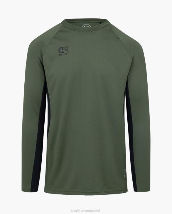 ro Cruyff tech turn ls camasa verde/negru ZBZ0664 bărbați tricou