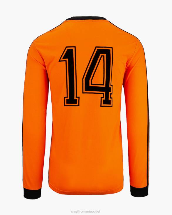ro Cruyff tricou cupa mondială ls portocale ZBZ0789 bărbați tricou