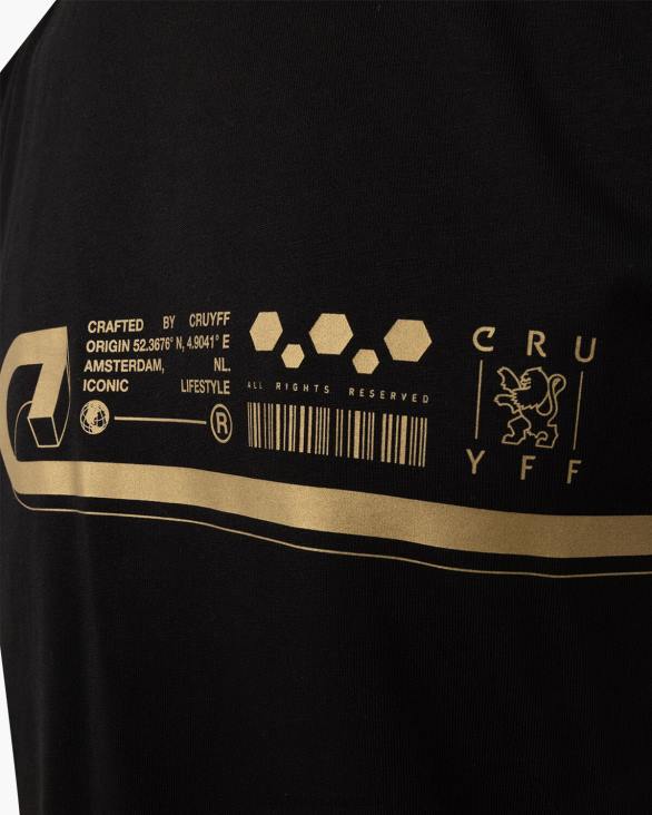ro Cruyff tricou ezra negru/auriu ZBZ0119 bărbați tricou