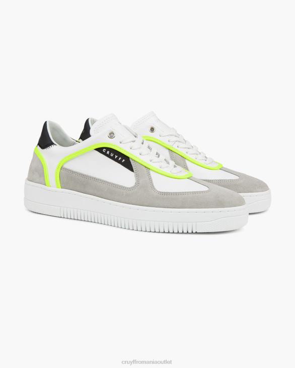 ro Cruyff cristallo-nappa/sciarada piele intoarsa alb ZBZ0919 bărbați adidași