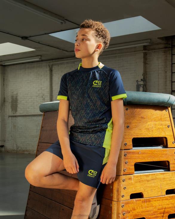 ro Cruyff costum de sprint bleumarin/galben ZBZ01194 Junior costume